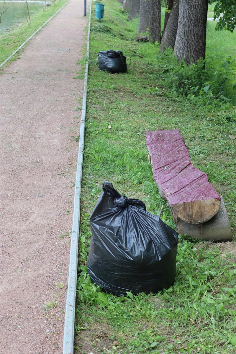 Сміття збирають у пакети