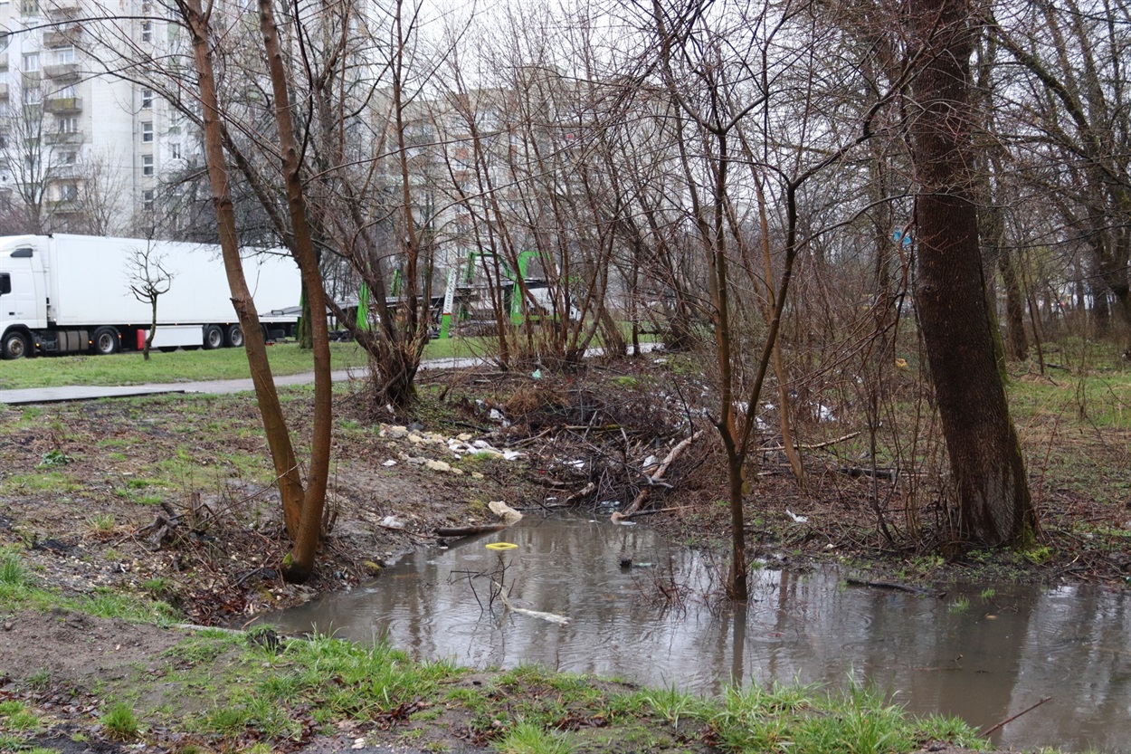 Сміття біля дитячого майданчику ТЦ "Park"