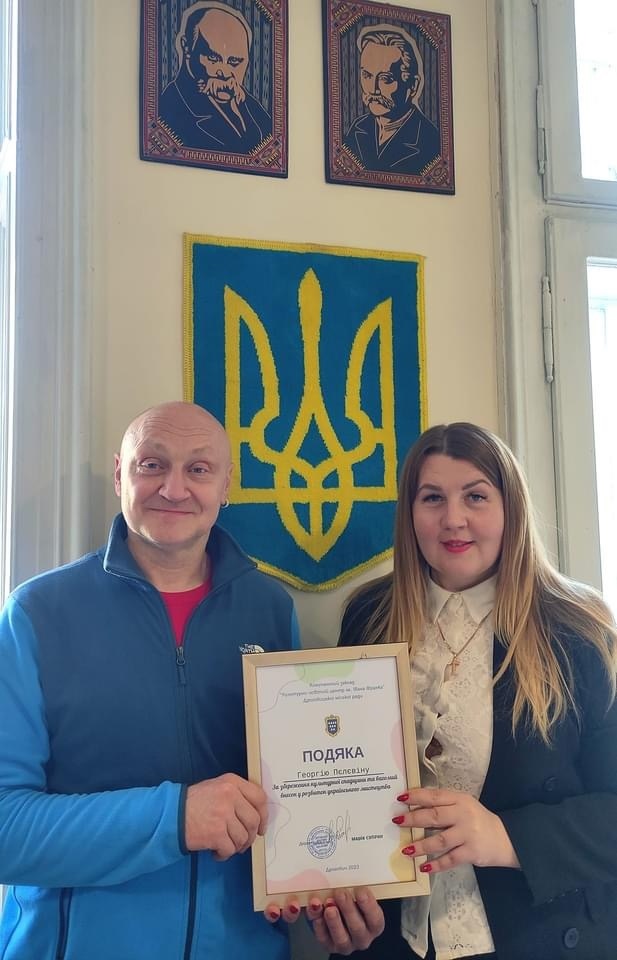 Реставратор Юрій Пєлєвін разом із Марією Супрун, керівницею КОЦу
