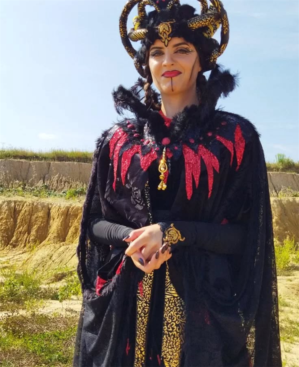 Роксолана під час зйомок фільму "Лис Микита"